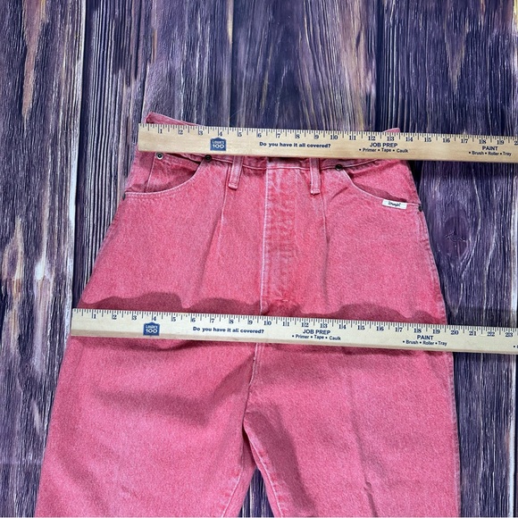 Women’s Vintage Salmon Pink Wrangle Bareback Western High Waisted Jeans Size 13 - Picture 5 of 7